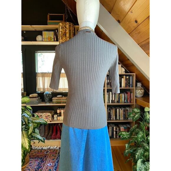 Ribbed Top Guess Olive Brown - Picture 4 of 5